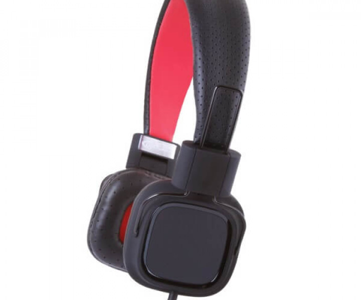 Наушники Gemix Clarks Black/Red, Mini jack (3.5 мм), накладные, кабель 1.2 м